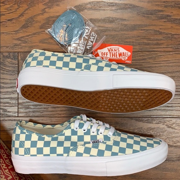 VANS AUTHENTIC PRO CHECKERBOARD SMOKE BLUE MEN’S - Picture 8 of 15